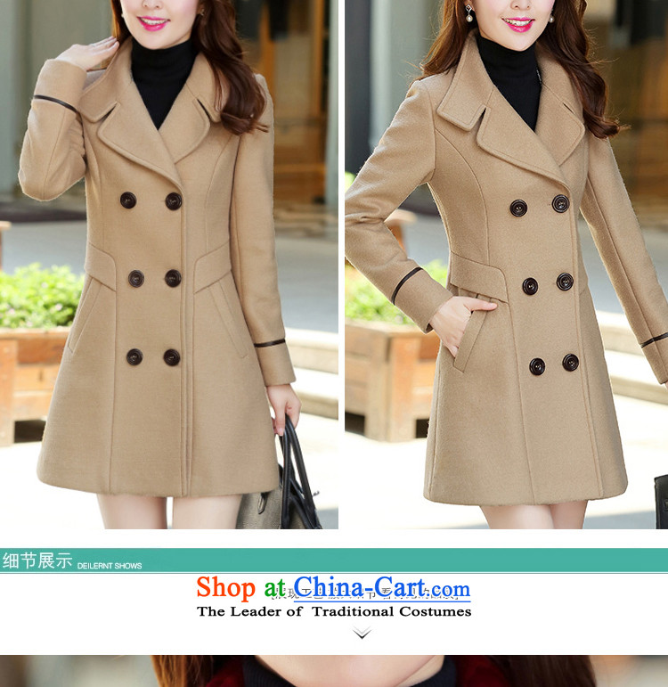 Card stock land 2015 autumn and winter new Korean version in the Sau San long large female double-coats female ez5296 gross? wine red L picture, prices, brand platters! The elections are supplied in the national character of distribution, so action, buy now enjoy more preferential! As soon as possible.
