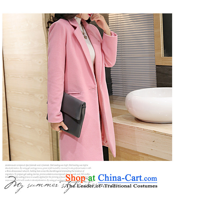 Lonely if gross? of autumn and winter coats of Women 2015 Korean version of long stylish a coat 7206 pink M picture, prices, brand platters! The elections are supplied in the national character of distribution, so action, buy now enjoy more preferential! As soon as possible.