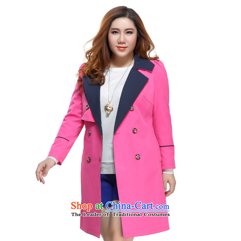 The former Yugoslavia Li Sau 2015 Fall/Winter Collections new larger female rates of reverse collar double-Video In thin long wind jacket in red 2XL, 1238 Li Sau-.... small shopping on the Internet