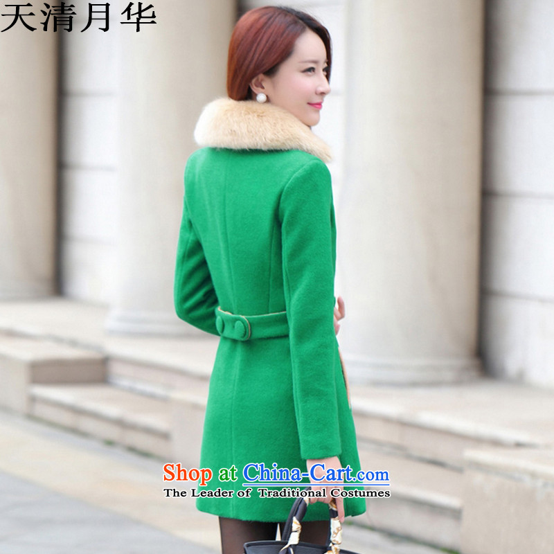 Tachee Yuet Wah gross? 2015 autumn and winter coats female new coats)? female double-color spell long suit for Sau San? coats jacket women gross 9978 green color XL, Tachee Yuet Wah Shopping on the Internet has been pressed.