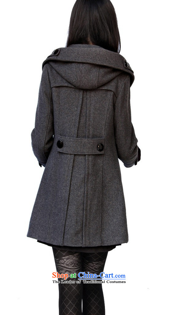 2015 WINTER Ms. new stylish temperament Cashmere wool coat long thickened? Warm Hoodie Gray L picture, prices, brand platters! The elections are supplied in the national character of distribution, so action, buy now enjoy more preferential! As soon as possible.