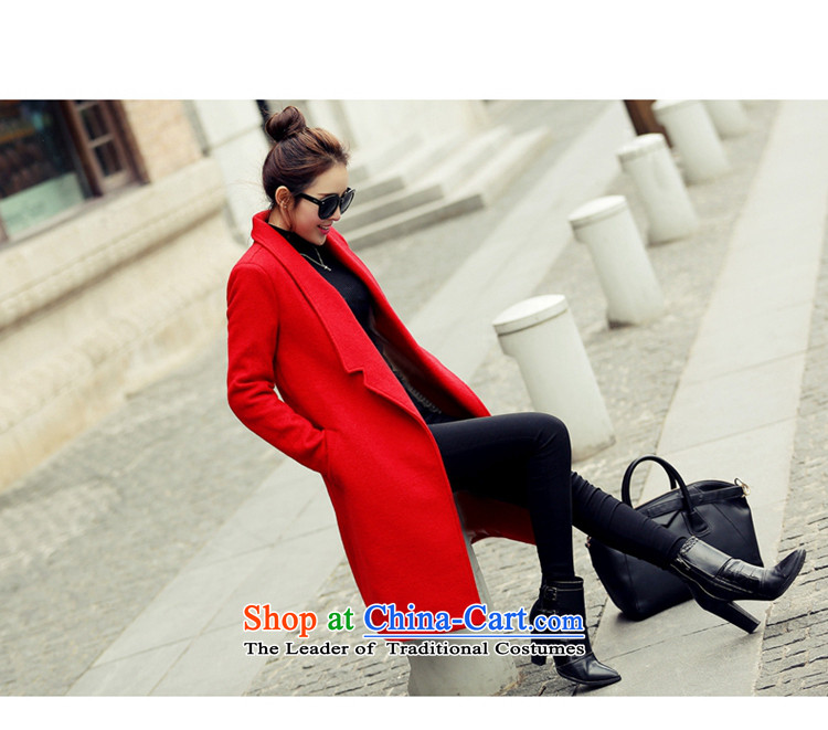 The 2015 autumn welcome new Korean Thick Long temperament a wool coat women's gross? jacket red XL Photo, prices, brand platters! The elections are supplied in the national character of distribution, so action, buy now enjoy more preferential! As soon as possible.