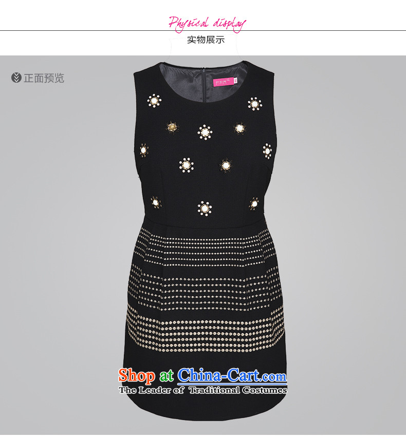 The former Yugoslavia Li Sau 2015 autumn large new mount female stapled pearl embroidery sleeveless Sau San video thin vest dresses 0302 Blue XL Photo, prices, brand platters! The elections are supplied in the national character of distribution, so action, buy now enjoy more preferential! As soon as possible.