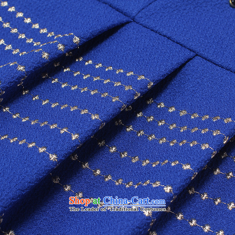 The former Yugoslavia Li Sau 2015 autumn large new mount female stapled pearl embroidery sleeveless Sau San video thin vest dresses 0302 Blue XL, slim-li , , , shopping on the Internet
