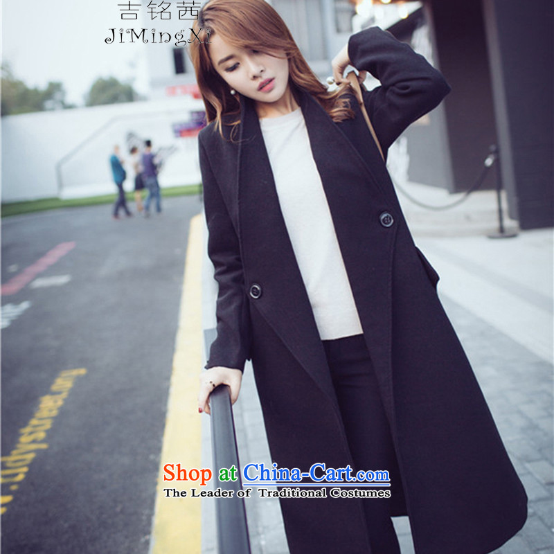 The Honorable Martin Lee Kil-hsi gross? 2015 autumn and winter coats long coats of female black?L?