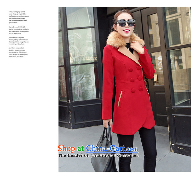 The autumn and winter new Korean girl in gross? jacket long Sau San video thin double-small-wind a wool coat 9523 Red XXL picture, prices, brand platters! The elections are supplied in the national character of distribution, so action, buy now enjoy more preferential! As soon as possible.