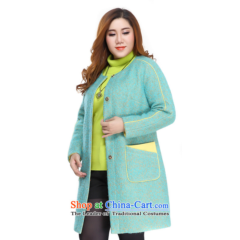 The former Yugoslavia Li Sau 2015 autumn large new mount female round collar rotator cuff color pocket and knocked in gross? female 1175 Water Jacket 5XL, slimming Bay Green Li Sau-shopping on the Internet has been pressed.