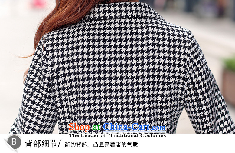 M New Winter North Korean chidori grid gross?) in female jacket long OL commuter double-a wool coat picture color S picture, prices, brand platters! The elections are supplied in the national character of distribution, so action, buy now enjoy more preferential! As soon as possible.