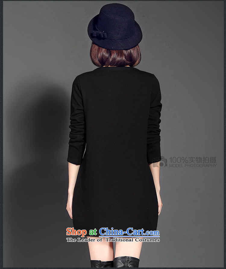 To increase the number missdonut female autumn and winter plus lint-free thick dresses in Korean long thick sister mma field skirt long-sleeved black women's dress code 4XL Photo, prices, brand platters! The elections are supplied in the national character of distribution, so action, buy now enjoy more preferential! As soon as possible.