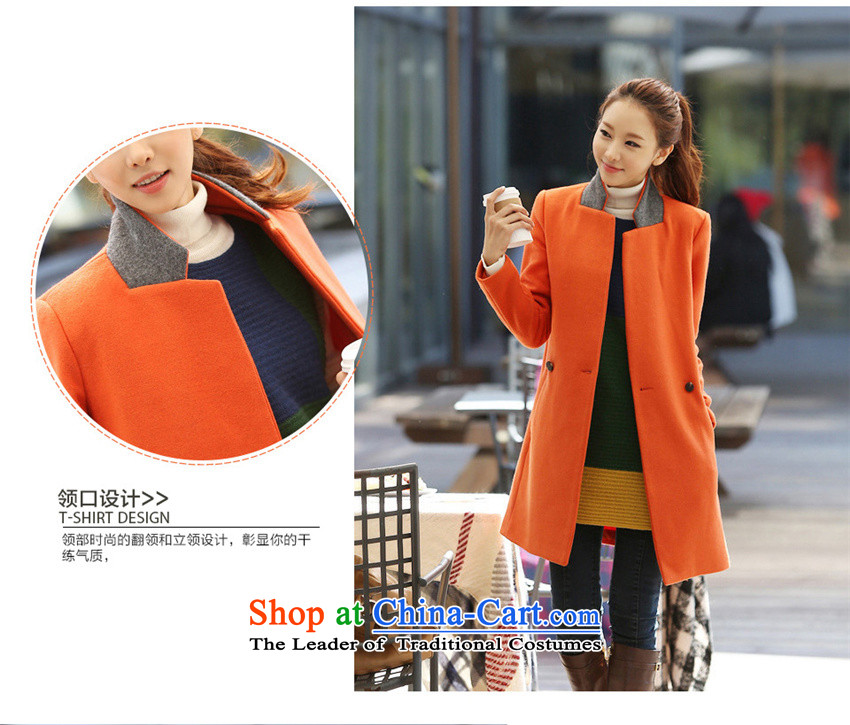 Ms Audrey EU money? jacket female Korea gross version long winter 2015 New Product Video thin a large number of women have been instrumental in replacing windbreaker jacket coat 7586 gross? orange M picture, prices, brand platters! The elections are supplied in the national character of distribution, so action, buy now enjoy more preferential! As soon as possible.