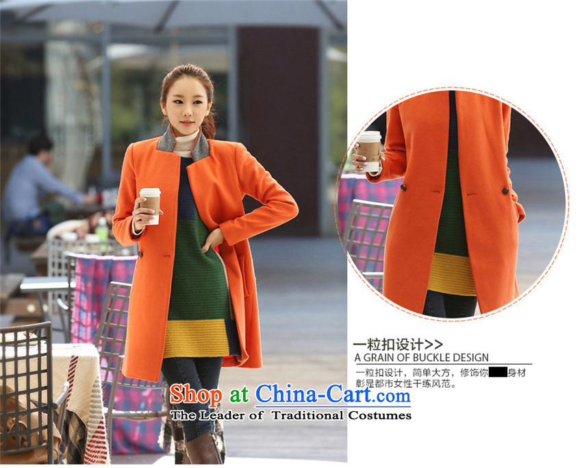 Ms Audrey EU money? jacket female Korea gross version long winter 2015 New Product Video thin a large number of women have been instrumental in replacing windbreaker jacket coat 7586 gross? orange M picture, prices, brand platters! The elections are supplied in the national character of distribution, so action, buy now enjoy more preferential! As soon as possible.