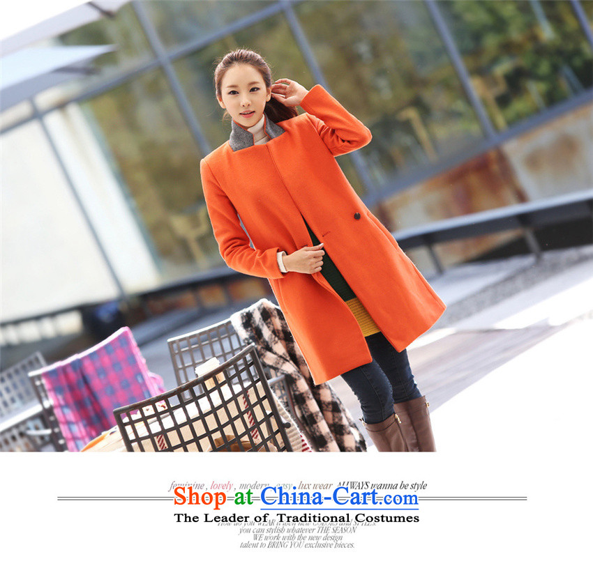 Ms Audrey EU money? jacket female Korea gross version long winter 2015 New Product Video thin a large number of women have been instrumental in replacing windbreaker jacket coat 7586 gross? orange M picture, prices, brand platters! The elections are supplied in the national character of distribution, so action, buy now enjoy more preferential! As soon as possible.