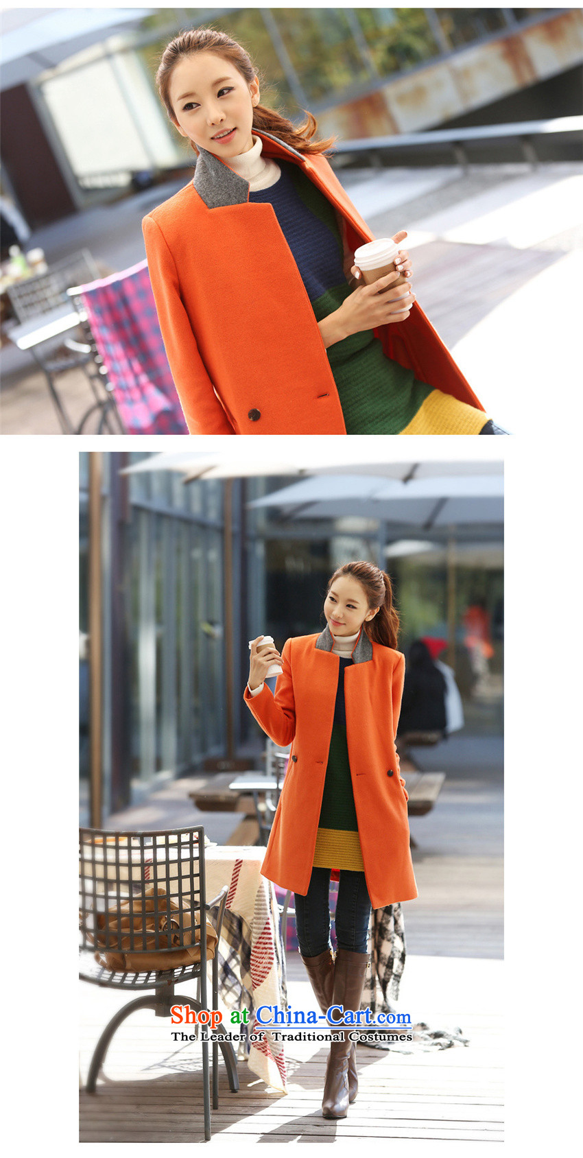 Ms Audrey EU money? jacket female Korea gross version long winter 2015 New Product Video thin a large number of women have been instrumental in replacing windbreaker jacket coat 7586 gross? orange M picture, prices, brand platters! The elections are supplied in the national character of distribution, so action, buy now enjoy more preferential! As soon as possible.
