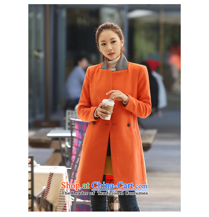 Ms Audrey EU money? jacket female Korea gross version long winter 2015 New Product Video thin a large number of women have been instrumental in replacing windbreaker jacket coat 7586 gross? orange M picture, prices, brand platters! The elections are supplied in the national character of distribution, so action, buy now enjoy more preferential! As soon as possible.