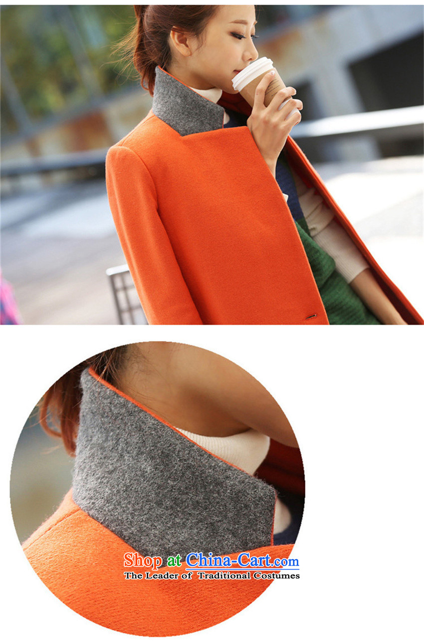 Ms Audrey EU money? jacket female Korea gross version long winter 2015 New Product Video thin a large number of women have been instrumental in replacing windbreaker jacket coat 7586 gross? orange M picture, prices, brand platters! The elections are supplied in the national character of distribution, so action, buy now enjoy more preferential! As soon as possible.