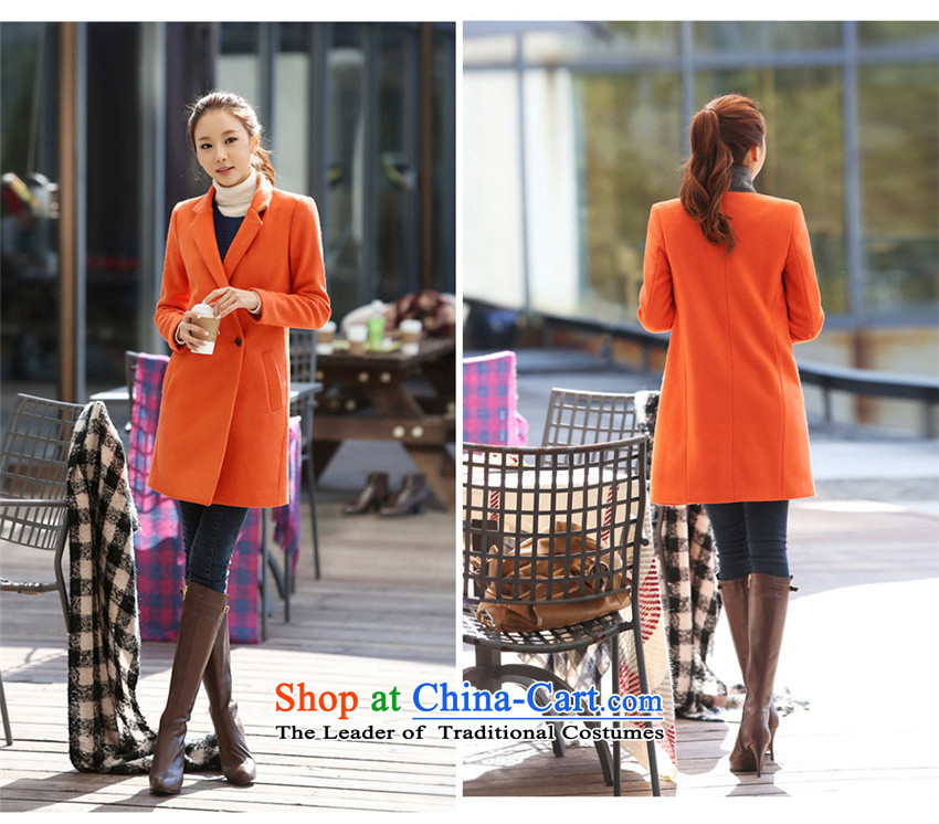 Ms Audrey EU money? jacket female Korea gross version long winter 2015 New Product Video thin a large number of women have been instrumental in replacing windbreaker jacket coat 7586 gross? orange M picture, prices, brand platters! The elections are supplied in the national character of distribution, so action, buy now enjoy more preferential! As soon as possible.
