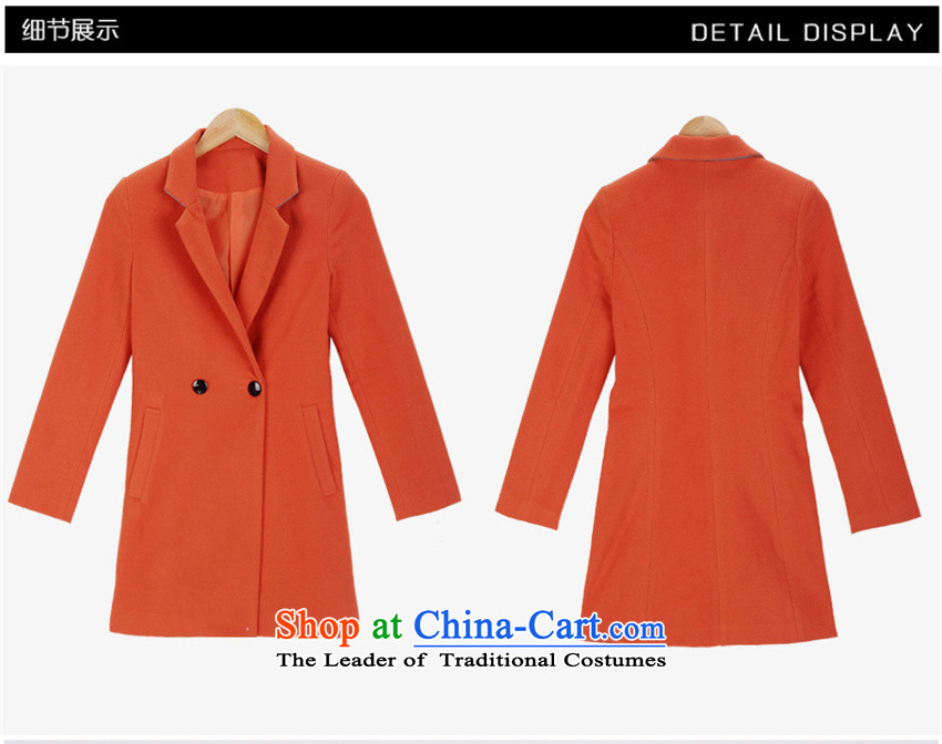 Ms Audrey EU money? jacket female Korea gross version long winter 2015 New Product Video thin a large number of women have been instrumental in replacing windbreaker jacket coat 7586 gross? orange M picture, prices, brand platters! The elections are supplied in the national character of distribution, so action, buy now enjoy more preferential! As soon as possible.