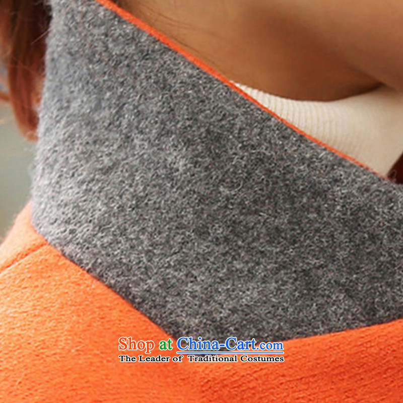Ms Audrey EU money? jacket female Korea gross version long winter 2015 New Product Video thin a large number of women have been instrumental in replacing windbreaker jacket coat 7586 gross? orange M, Vicki embrace of the , , , shopping on the Internet