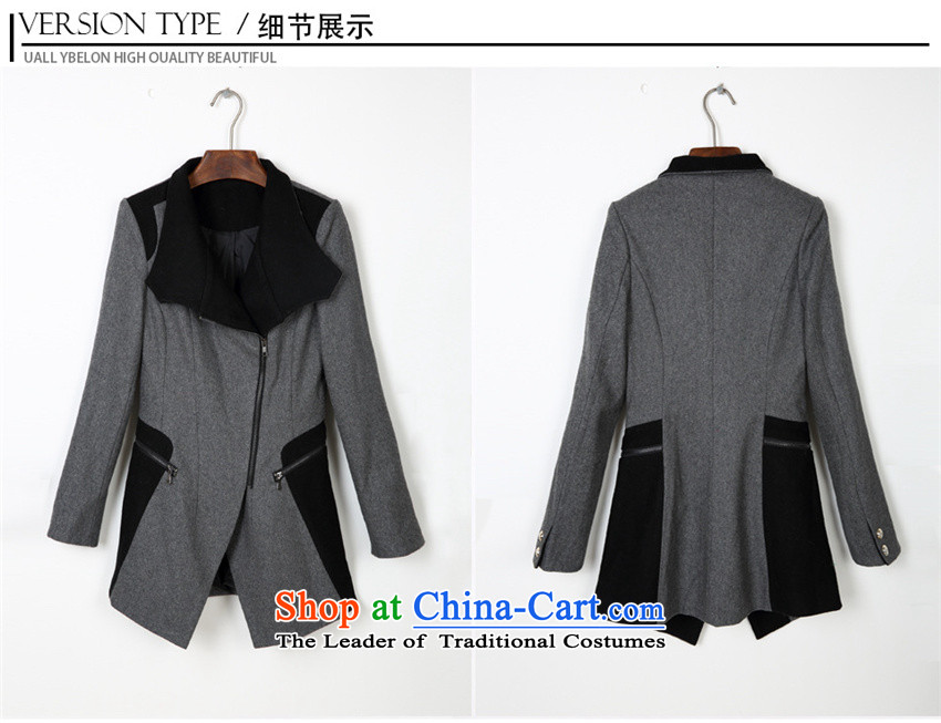  Gross? female jacket hizze 2015 Fall/Winter Collections new Korean women's leisure gray stitching in Sau San long a wool coat coat 7759 M pictures, price gray, brand platters! The elections are supplied in the national character of distribution, so action, buy now enjoy more preferential! As soon as possible.