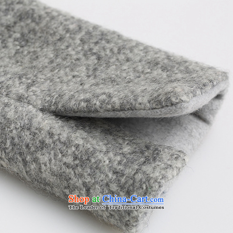  Gross? female jacket hizze Korean version of 2015 autumn and winter New Sau San simplicity, a wool coat 7753 Sau San video thin coat gray m,hizze,,, shopping on the Internet