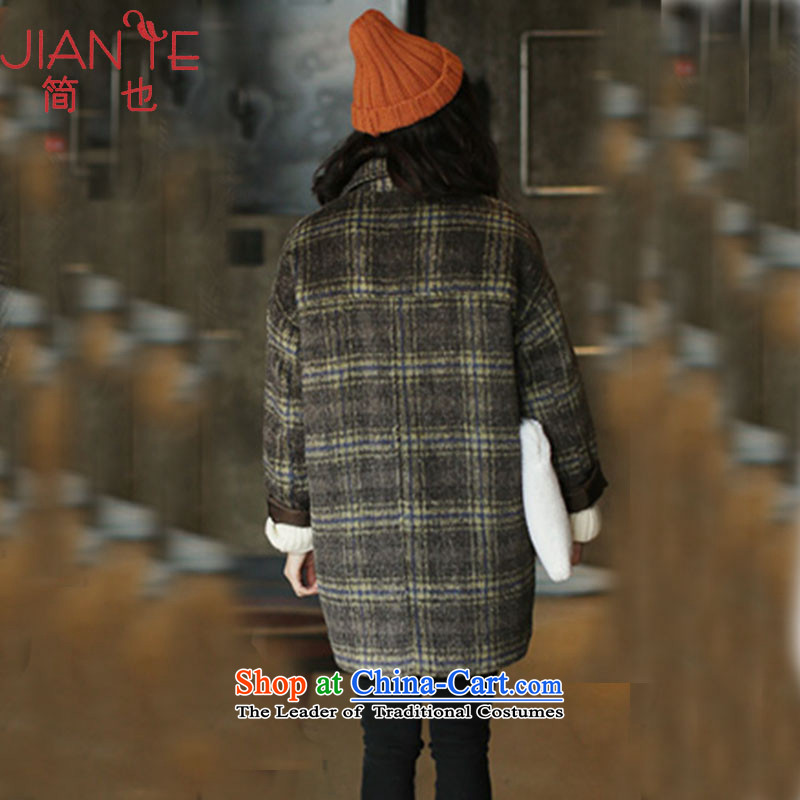 Jane can also fall and winter 2015 new Korean double-jacket in gross? Long a wool coat female W32 Yellow Tartan XL, Jenson also (jianye) , , , shopping on the Internet