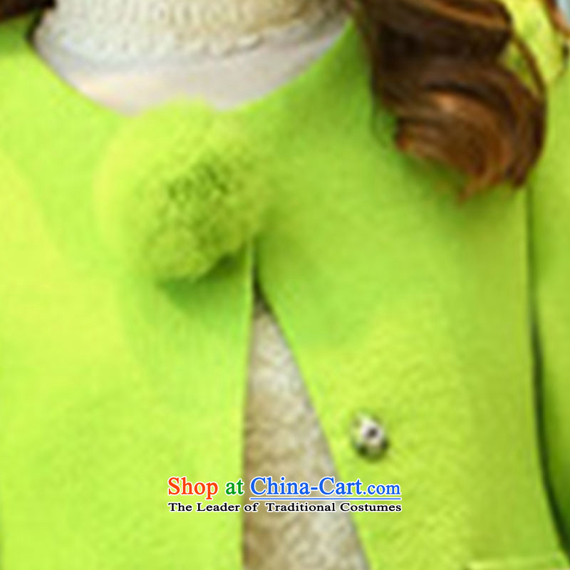  The Korean version of the 2015 Winter ESVT new gross flows of female winter coats are stylish and simple aristocratic van thin 7 Graphics Sau San cuff female jacket Fluorescent Green M,esvt,,, shopping on the Internet