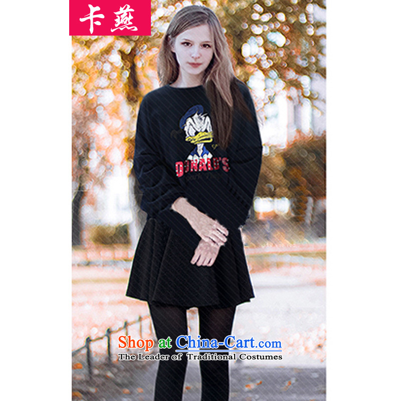 Card Yin to increase women's code load new expertise autumn mm coat extra burden for women 200 staples loading lint-free loose video pearl thin stamp sweater 370 Navy 4XL, card Yan Shopping on the Internet has been pressed.