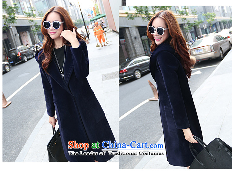  The Korean version of the 2015 Autumn ESVT new stylish and simple graphics thin cap Sau San lapel of long-sleeved in long coats of gross? female pink L picture, prices, brand platters! The elections are supplied in the national character of distribution, so action, buy now enjoy more preferential! As soon as possible.