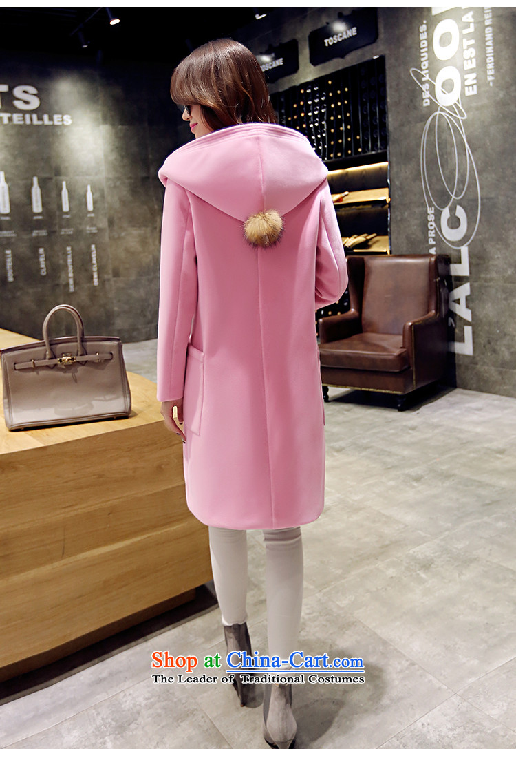  The Korean version of the 2015 Autumn ESVT new stylish and simple graphics thin cap Sau San lapel of long-sleeved in long coats of gross? female pink L picture, prices, brand platters! The elections are supplied in the national character of distribution, so action, buy now enjoy more preferential! As soon as possible.