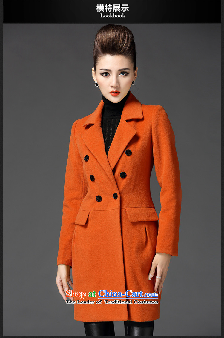 Meath Yang original Fong Shan gross? 2015 autumn and winter coats of new products in the double-long-sleeved long coats gross? female orange M picture, prices, brand platters! The elections are supplied in the national character of distribution, so action, buy now enjoy more preferential! As soon as possible.
