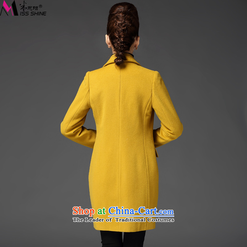 Meath Yang original Fong Shan gross? 2015 autumn and winter coats of new products in the double-long-sleeved long coats gross? female orange M M missshine Yang (Cisco) , , , shopping on the Internet