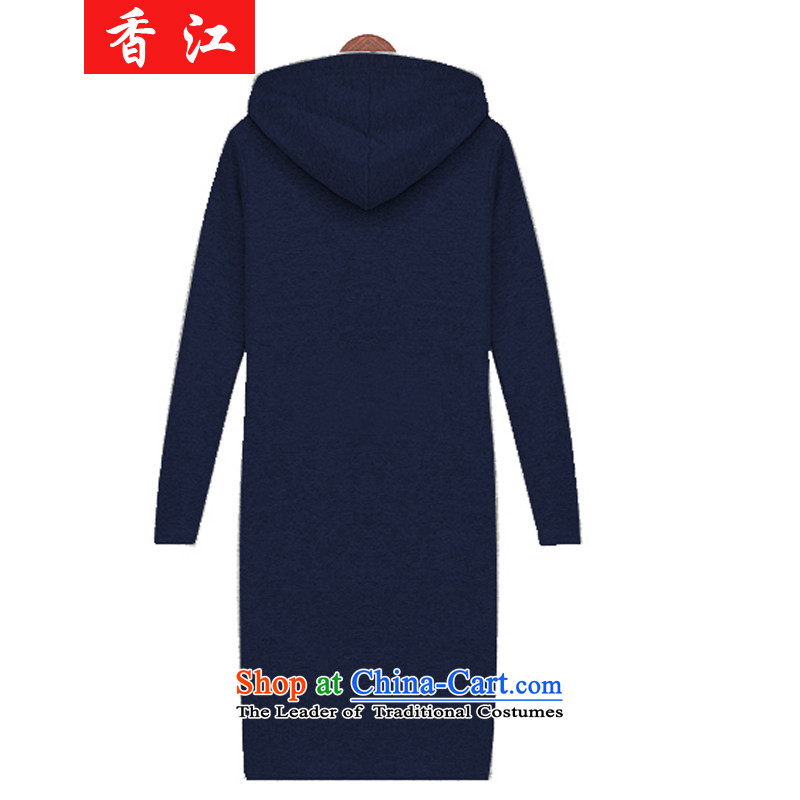 Xiang Jiang ad to increase women's code thick MM autumn 2015, replacing the new graphics thin dresses thick sister 200 catties a sweater skirt jacket 368 Navy larger 5XL, Xiangjiang , , , shopping on the Internet