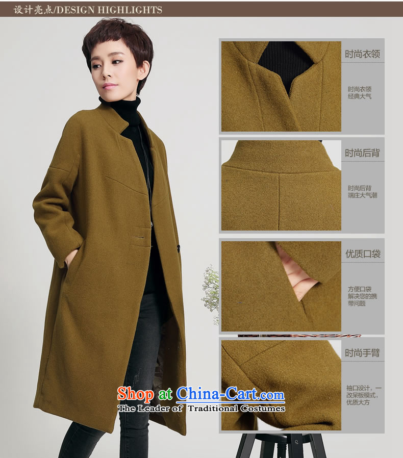 The Korea-U.S. customers new coats female 2015 gross? Korean long loose coat M047 gross? yellow and brown M picture, prices, brand platters! The elections are supplied in the national character of distribution, so action, buy now enjoy more preferential! As soon as possible.