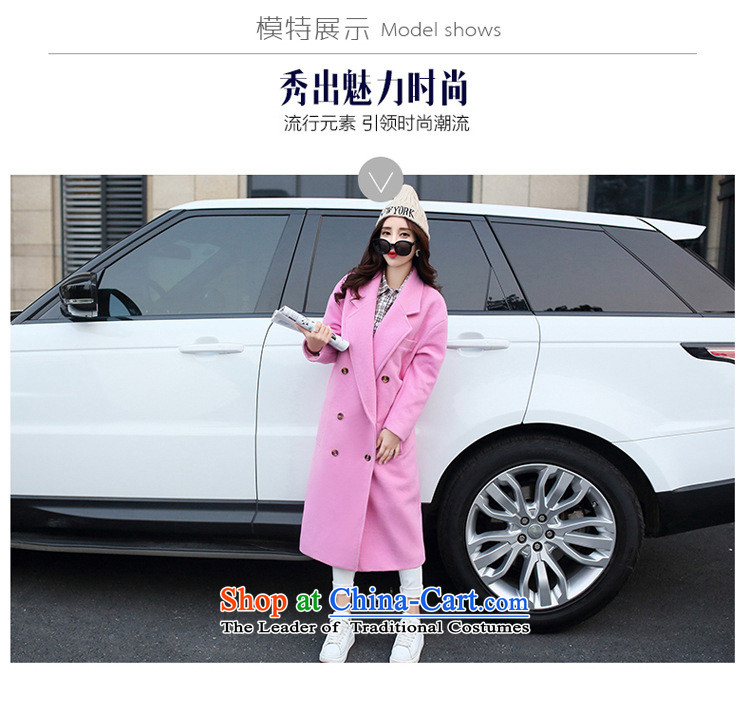 The 2105 autumn and winter-hee load new Korean Sleek and versatile ultra-long double-suit for the atmosphere of the forklift truck so Gross Gross coats? jacket female navy L picture, prices, brand platters! The elections are supplied in the national character of distribution, so action, buy now enjoy more preferential! As soon as possible.