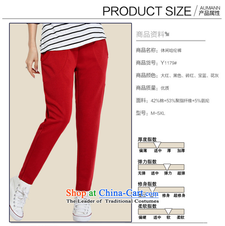 Athena Chu Load Isabel new to xl female Harlan trousers female pants Sleek and versatile comfortable solid color graphics coltish waist sports pants 1179 Black - the lint-free) (Recommendation 175-190 5XL catties) Picture, prices, brand platters! The elections are supplied in the national character of distribution, so action, buy now enjoy more preferential! As soon as possible.