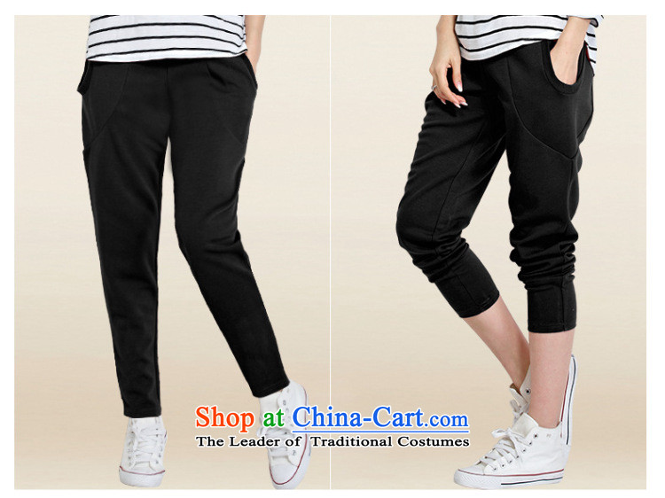 Athena Chu Load Isabel new to xl female Harlan trousers female pants Sleek and versatile comfortable solid color graphics coltish waist sports pants 1179 Black - the lint-free) (Recommendation 175-190 5XL catties) Picture, prices, brand platters! The elections are supplied in the national character of distribution, so action, buy now enjoy more preferential! As soon as possible.