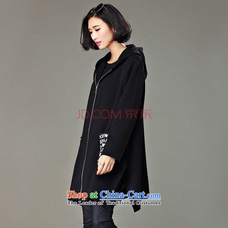 The Eternal Soo-XL female jackets winter 2015 new products thick mm sister Korean Cardigan sweater new expertise in the medium to longer term loose video thin black jacket 4XL, Ms.) Eternal Soo , , , shopping on the Internet