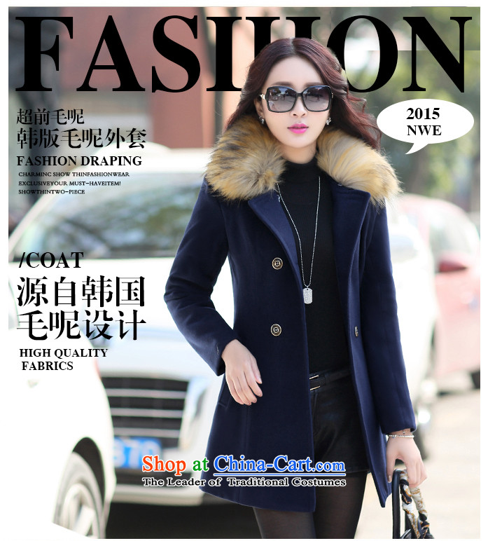 2015 Autumn and winter new relguy female new Korean version in the Sau San stylish cashmere temperament long jacket for larger gross coats female orange 3XL? Picture, prices, brand platters! The elections are supplied in the national character of distribution, so action, buy now enjoy more preferential! As soon as possible.