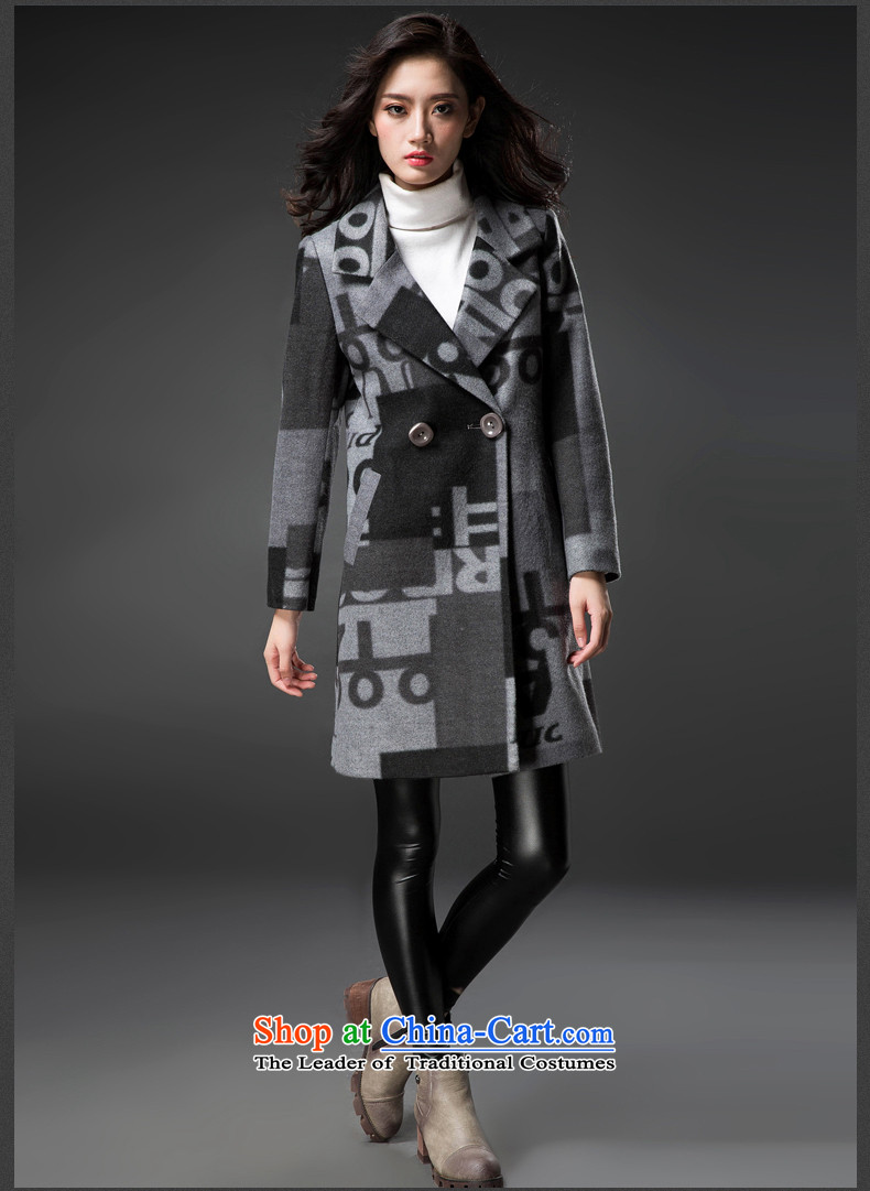 Deplores the 2015 winter clothing new Teresa Mo for women Korean girl in gross? jacket long Sau San letters a wool coat X0612 light yellow XXL picture, prices, brand platters! The elections are supplied in the national character of distribution, so action, buy now enjoy more preferential! As soon as possible.