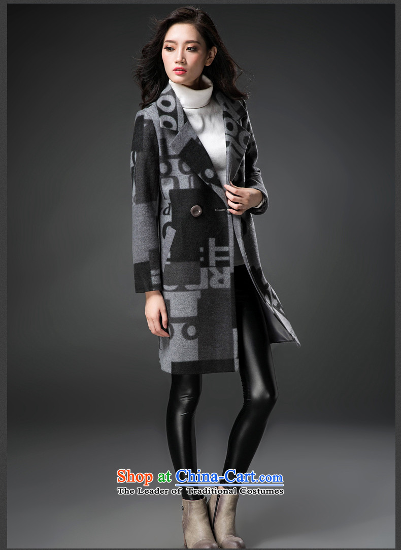 Deplores the 2015 winter clothing new Teresa Mo for women Korean girl in gross? jacket long Sau San letters a wool coat X0612 light yellow XXL picture, prices, brand platters! The elections are supplied in the national character of distribution, so action, buy now enjoy more preferential! As soon as possible.