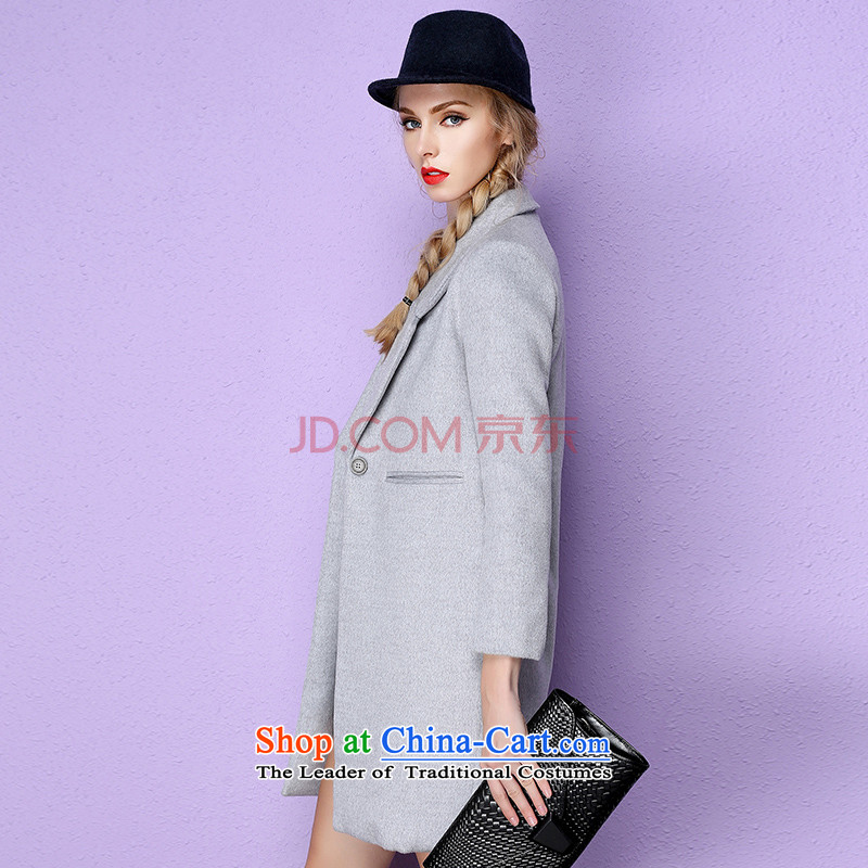  The European site? coats hizze female gross? a wool coat Ms. jacket in long England wind long coats of Sau San female 2015 autumn and winter new gray M hot new products ),hizze,,, shopping on the Internet