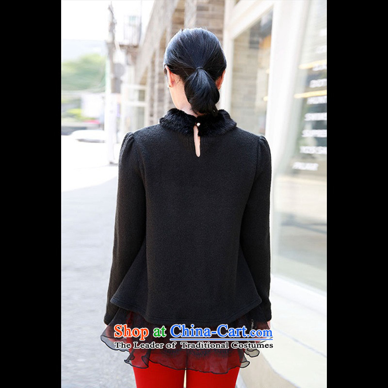 The new 2015 Fall/Winter Collections T-shirts to release A XL stylish long-sleeved Knitted Shirt Maomao high collar forming the warm clothes thick Mei long-sleeved shirt black 5XL approximately 180-200, land is of Yi , , , shopping on the Internet
