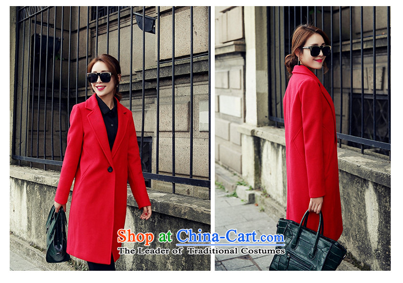 Yiu-Dan Ni 2015 winter coats new women's European site high-end fashion solid color jacket in Sau San wool? long green M picture, prices, brand platters! The elections are supplied in the national character of distribution, so action, buy now enjoy more preferential! As soon as possible.