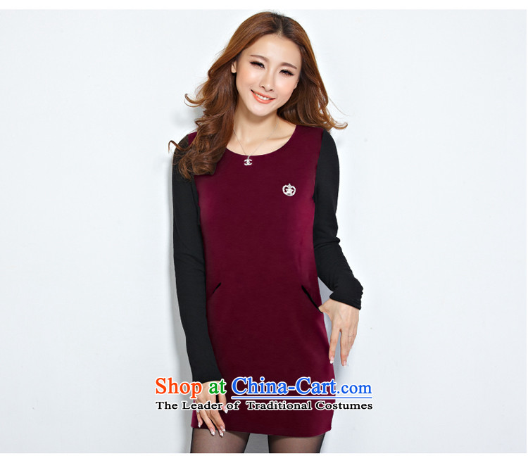 For M- Large 2015 Women's autumn and winter new plus lint-free warm sweater thick mm video forming the thin air collision color stitching leisure long-sleeved dresses Y1176 3XL Gray Photo, prices, brand platters! The elections are supplied in the national character of distribution, so action, buy now enjoy more preferential! As soon as possible.