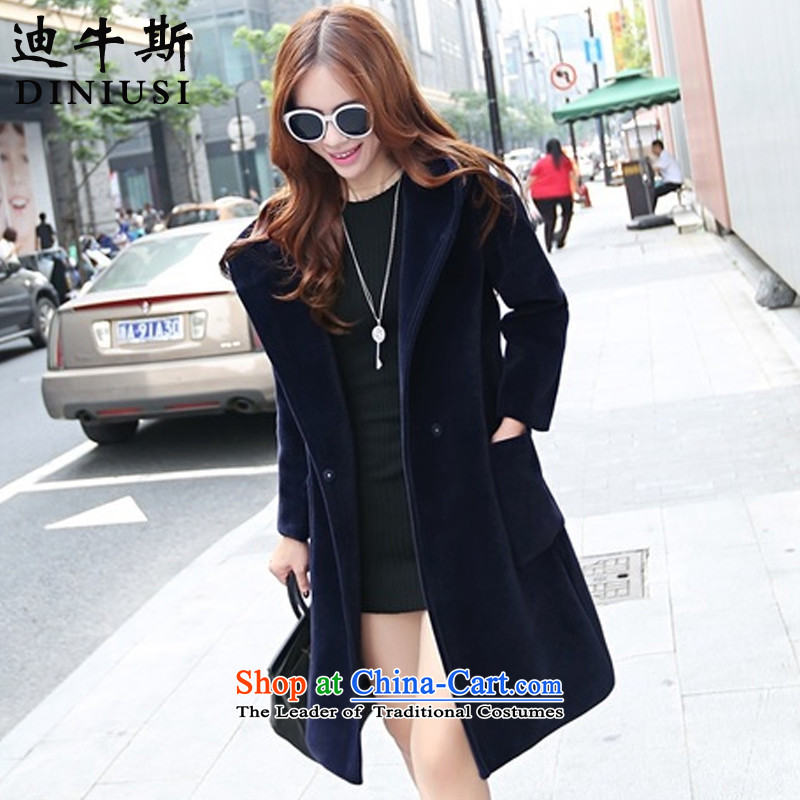 The achievement of the 2015 autumn and winter new Korean stylish duplex a wool coat girl in long hair? jacket carbon Sau San M, Disney, , , , shopping on the Internet