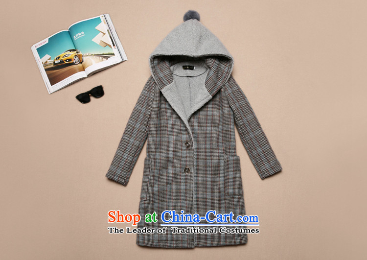 2015 winter clothing New Women Korean stylish pocket Leisure Link Sau San cap single row clip hair color picture jacket coat? XL Photo, prices, brand platters! The elections are supplied in the national character of distribution, so action, buy now enjoy more preferential! As soon as possible.