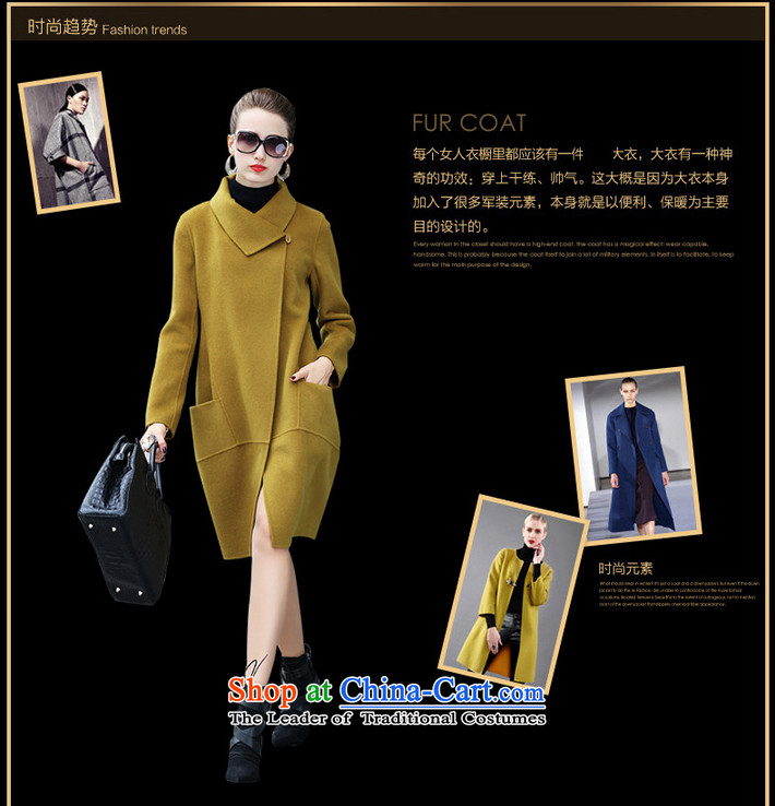 New Korea autumn 1442#2015 version stylish long wool so Sau San jacket female General Huang XL Photo, prices, brand platters! The elections are supplied in the national character of distribution, so action, buy now enjoy more preferential! As soon as possible.