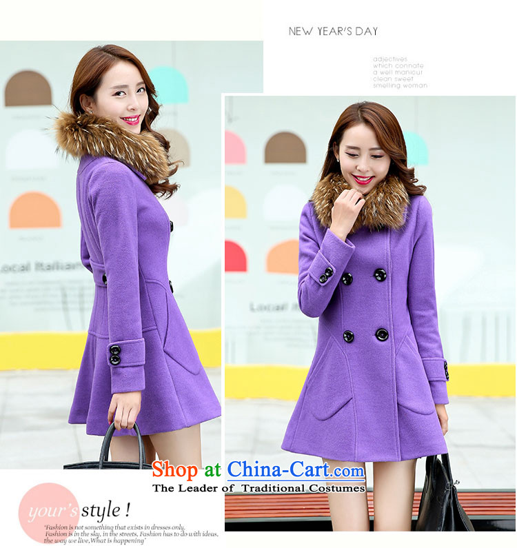 Included gross Hee-jacket coat 2015? female autumn and winter female new a windbreaker. Long Korean lapel loose video thin double-Dream (purple really nuclear sub picture) L for gross, prices, brand platters! The elections are supplied in the national character of distribution, so action, buy now enjoy more preferential! As soon as possible.