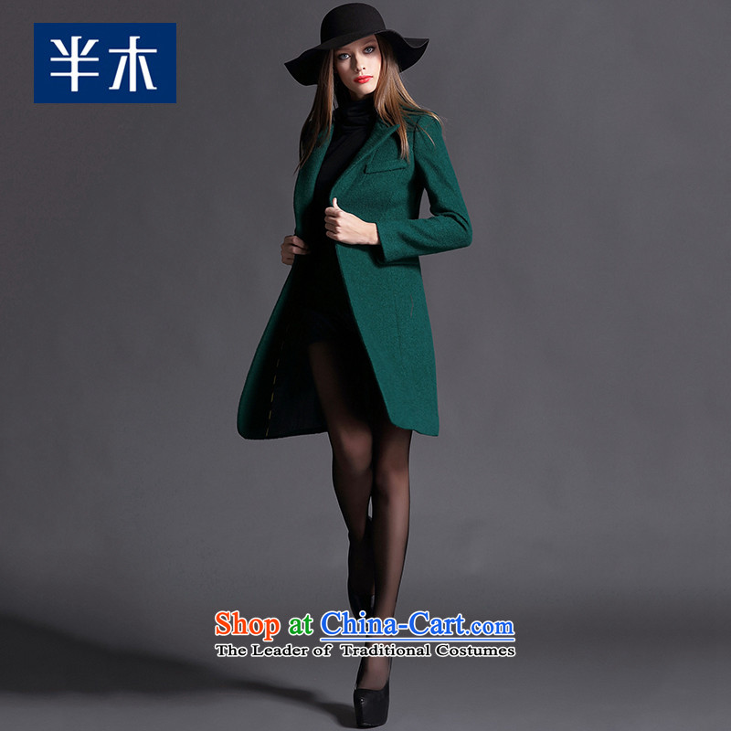 Gross girls jacket? Long autumn and winter female Korean clip cotton suit Sau San thick wool a wool coat dark green XL, half wood , , , shopping on the Internet