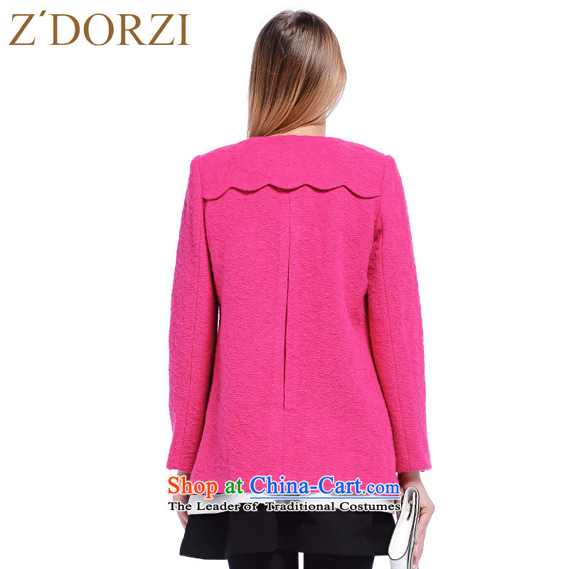 Zdorzi colorful Cheuk-yan autumn and winter new women's gross jacket Korean? gentlewoman temperament thin coat 928441 video? plum S Colorful (Z'DORZI Cheuk-yan) , , , shopping on the Internet